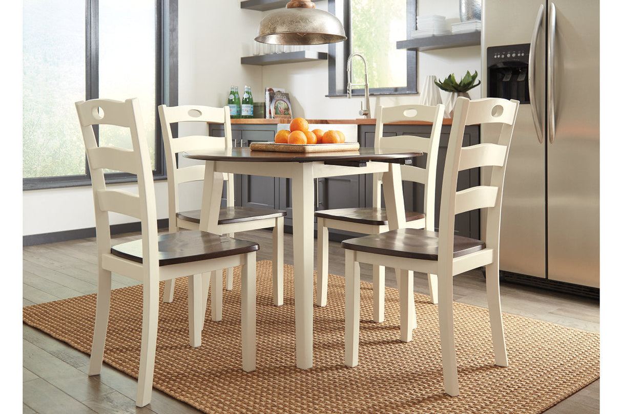 Woodanville Cream/Brown Dining Table with 4 Chairs