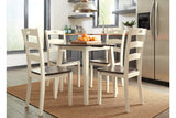 Woodanville Cream/Brown Dining Table with 4 Chairs