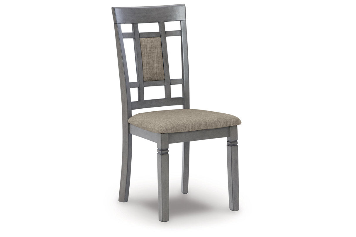 Jayemyer Charcoal Gray Dining Table and Chairs