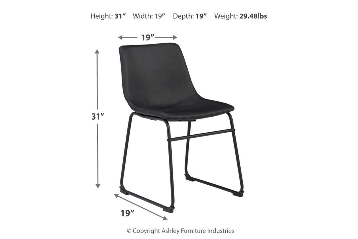 Centiar Black Dining Table and 4 Chairs