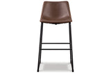 Centiar Brown Pub Height Barstool, Set of 2