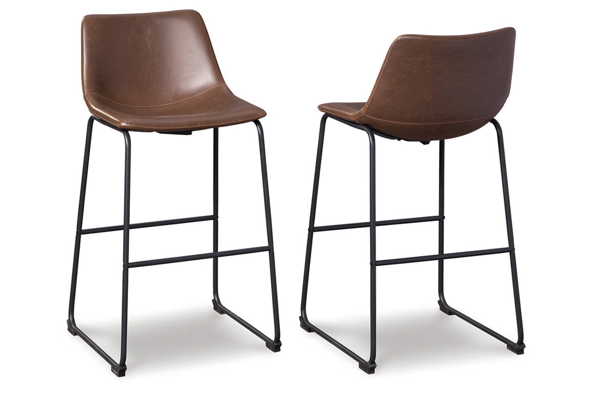 Centiar Brown Pub Height Barstool, Set of 2