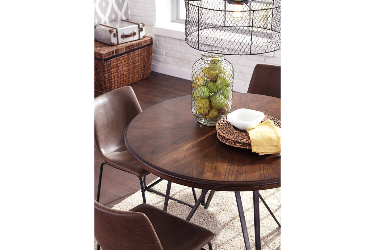 Centiar Two-tone Brown Dining Table and 4 Chairs