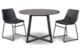 Centiar Black Dining Table and 2 Chairs