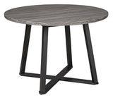 Centiar Gray/Black 5-Piece Round Dining Set