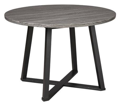 Centiar Gray/Black 5-Piece Round Dining Set