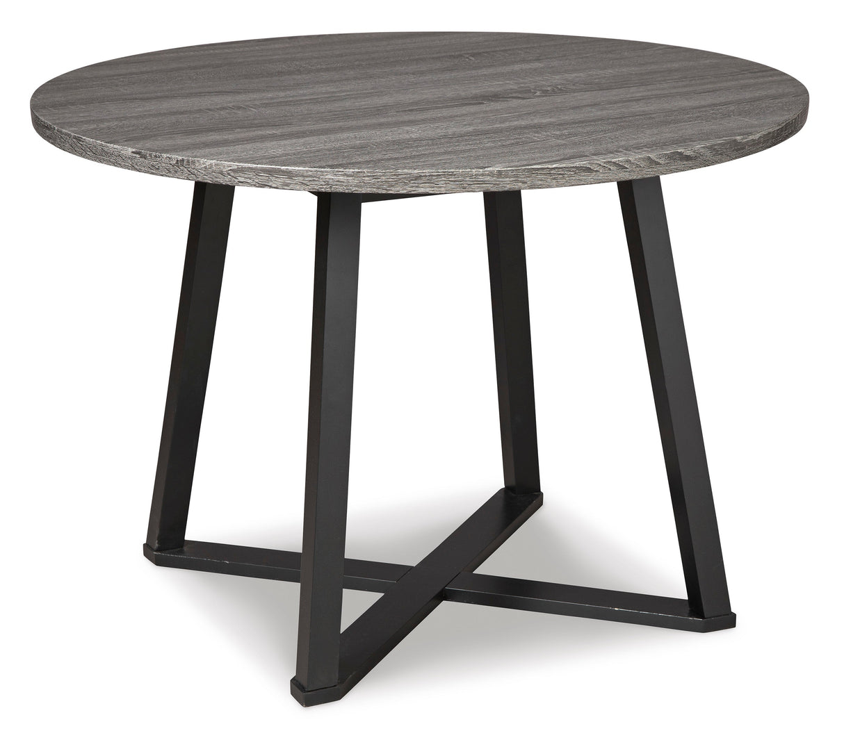 Centiar Gray/Black 3-Piece Round Dining Set