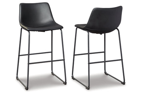 Centiar Black Pub Height Barstool, Set of 2