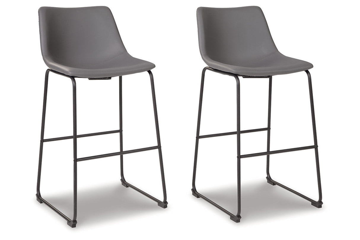 Centiar Gray Pub Height Barstool, Set of 2