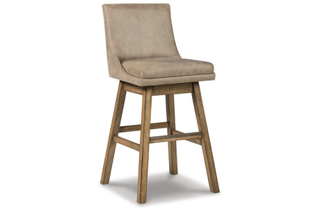 Tallenger Beige Bar Height Barstool, Set of 2