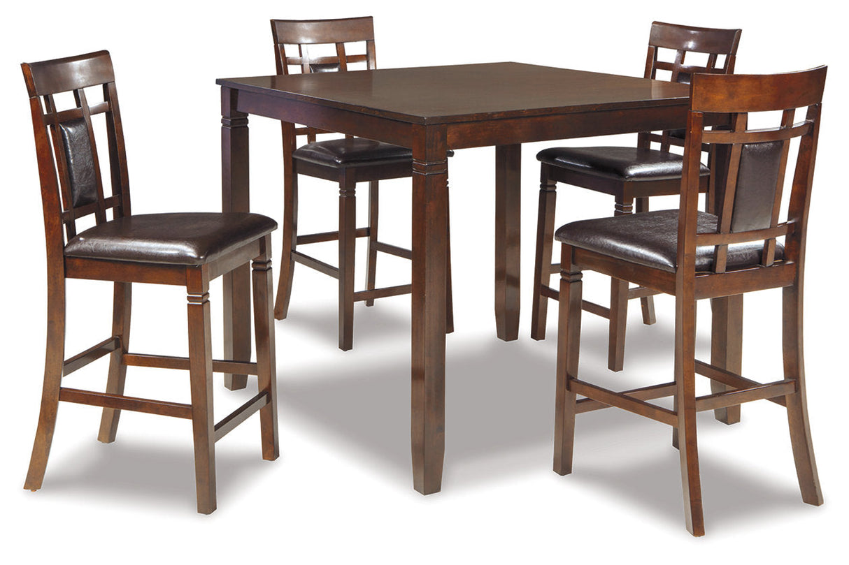 Bennox Brown 5-Piece Counter Height Set