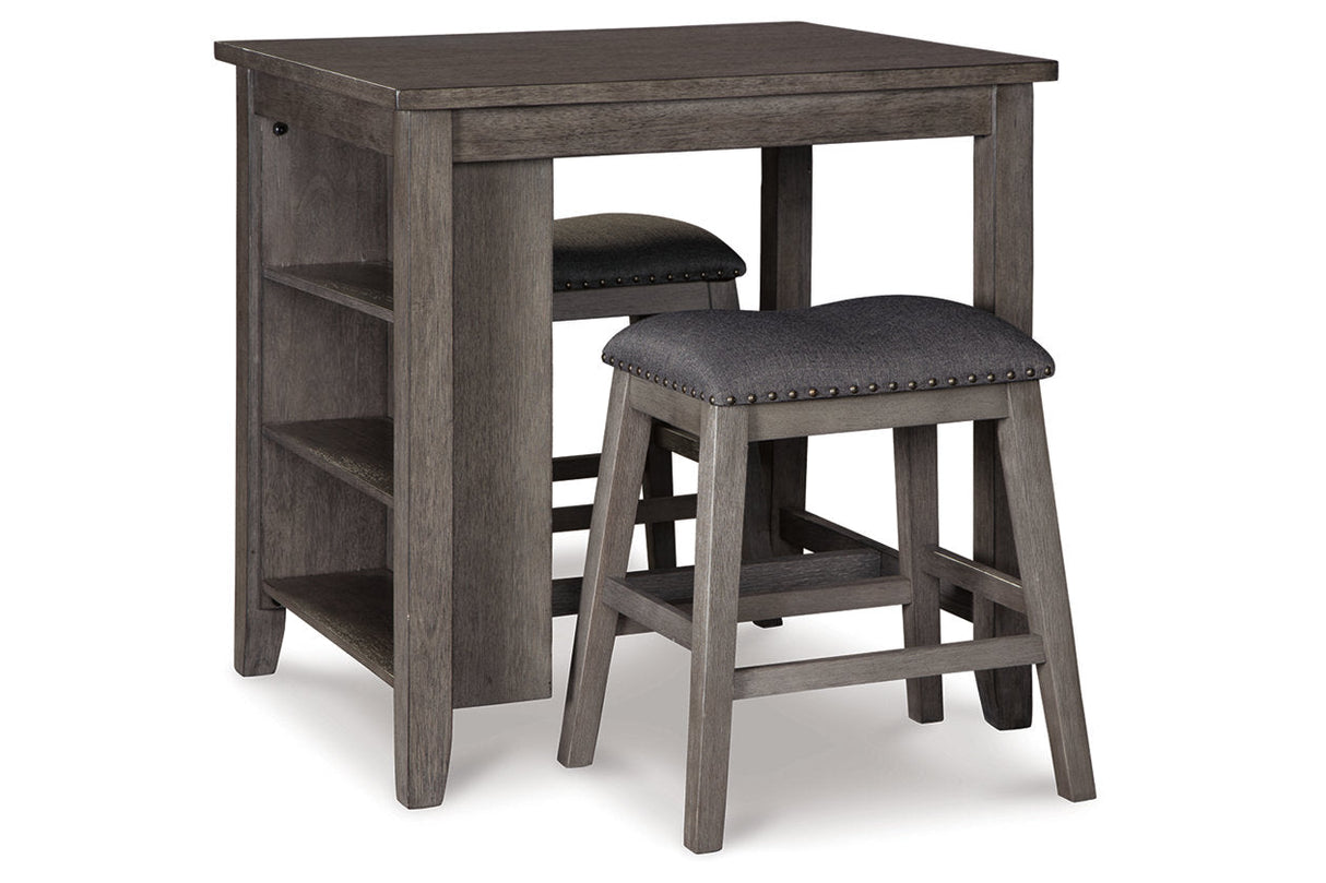 Caitbrook Gray 3-Piece Counter Height Set