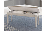 Skempton White/Light Brown Storage Bench