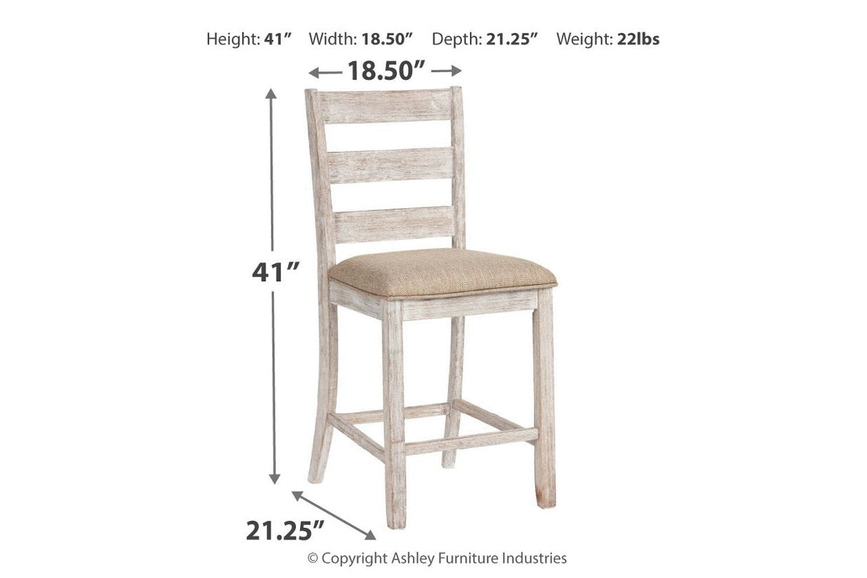 Skempton Two-tone Counter Height Dining Table and 6 Barstools