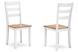 Gesthaven Natural/White Dining Table and 2 Chairs