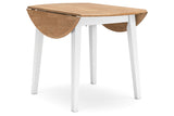 Gesthaven Natural/White Dining Table and 2 Chairs