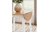 Gesthaven Natural/White Dining Table and 2 Chairs