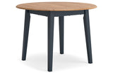 Gesthaven Natural/Blue Dining Table and 4 Chairs