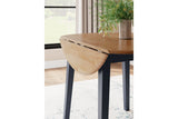 Gesthaven Natural/Blue Dining Table and 2 Chairs