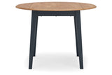 Gesthaven Natural/Blue Dining Table and 2 Chairs