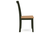 Gesthaven Natural/Green Dining Table and 2 Chairs