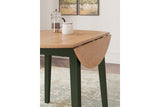 Gesthaven Natural/Green Dining Table and 2 Chairs