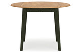 Gesthaven Natural/Green Dining Table and 4 Chairs