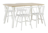 Grannen White/Natural Rectangular Dining Room Set