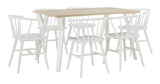 Grannen White/Natural Rectangular Dining Room Set