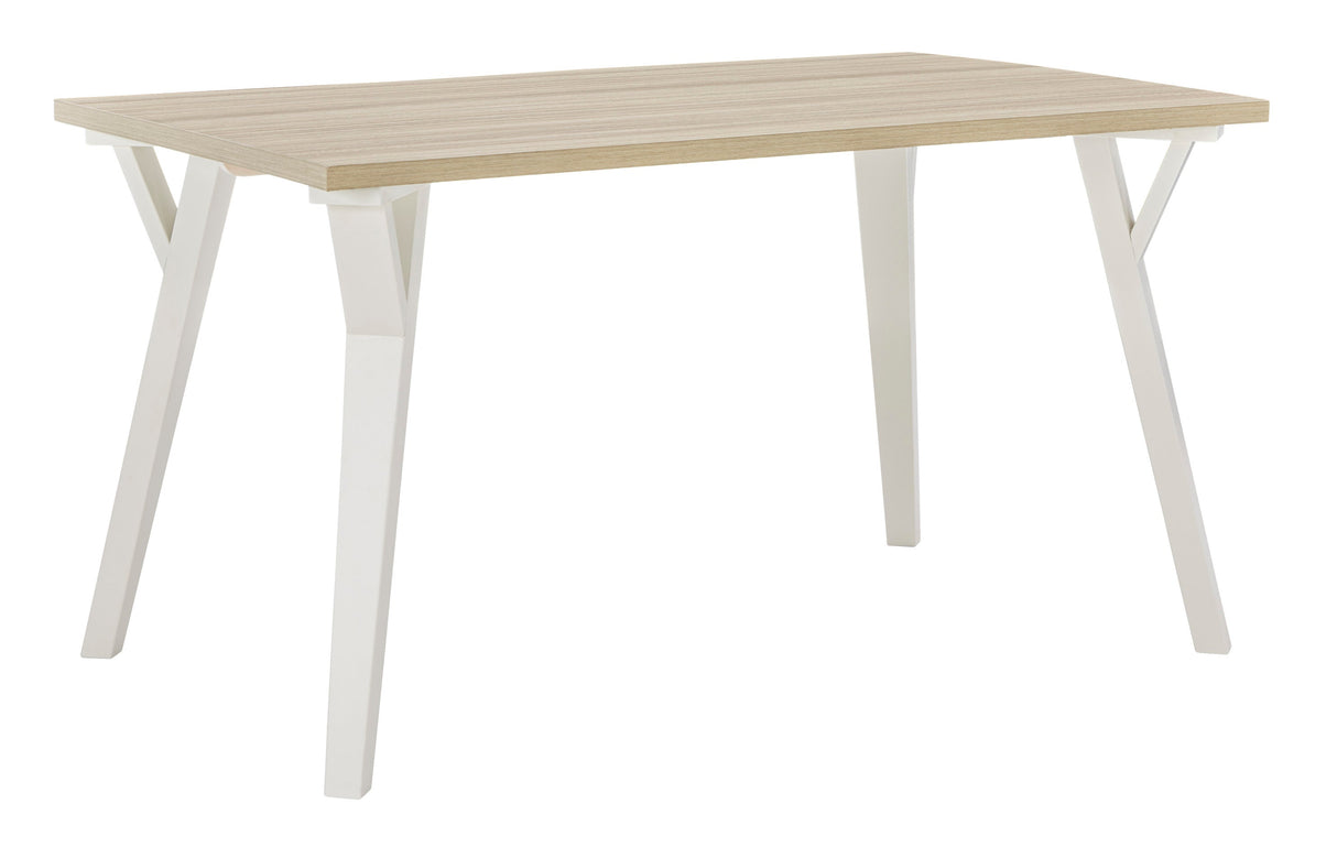 Grannen White Rectangular Dining Set