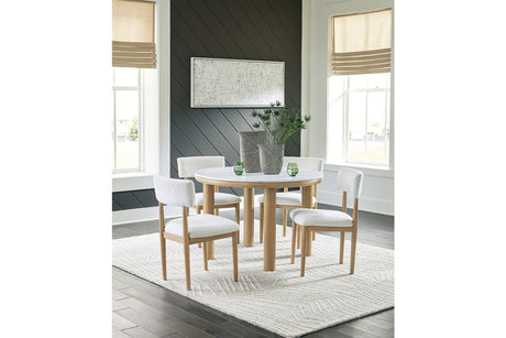 Sawdyn Light Brown Dining Table and 4 Chairs