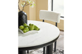 Xandrum Black/White Dining Table and 4 Chairs