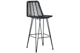 Angentree Black Bar Height Barstool, Set of 2