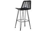 Angentree Black Bar Height Barstool, Set of 2