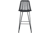 Angentree Black Bar Height Barstool, Set of 2