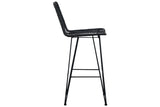 Angentree Black Bar Height Barstool, Set of 2