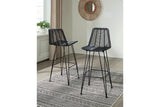 Angentree Black Bar Height Barstool, Set of 2