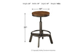 Torjin Brown/Gray Counter Height Dining Table with 4 Barstools