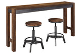 Torjin Brown/Gray Counter Height Dining Table and 2 Barstools