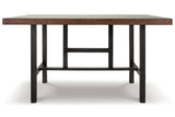 Kavara Medium Brown Counter Height Dining Table with 4 Barstools