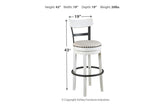 Valebeck White Bar Height Barstool