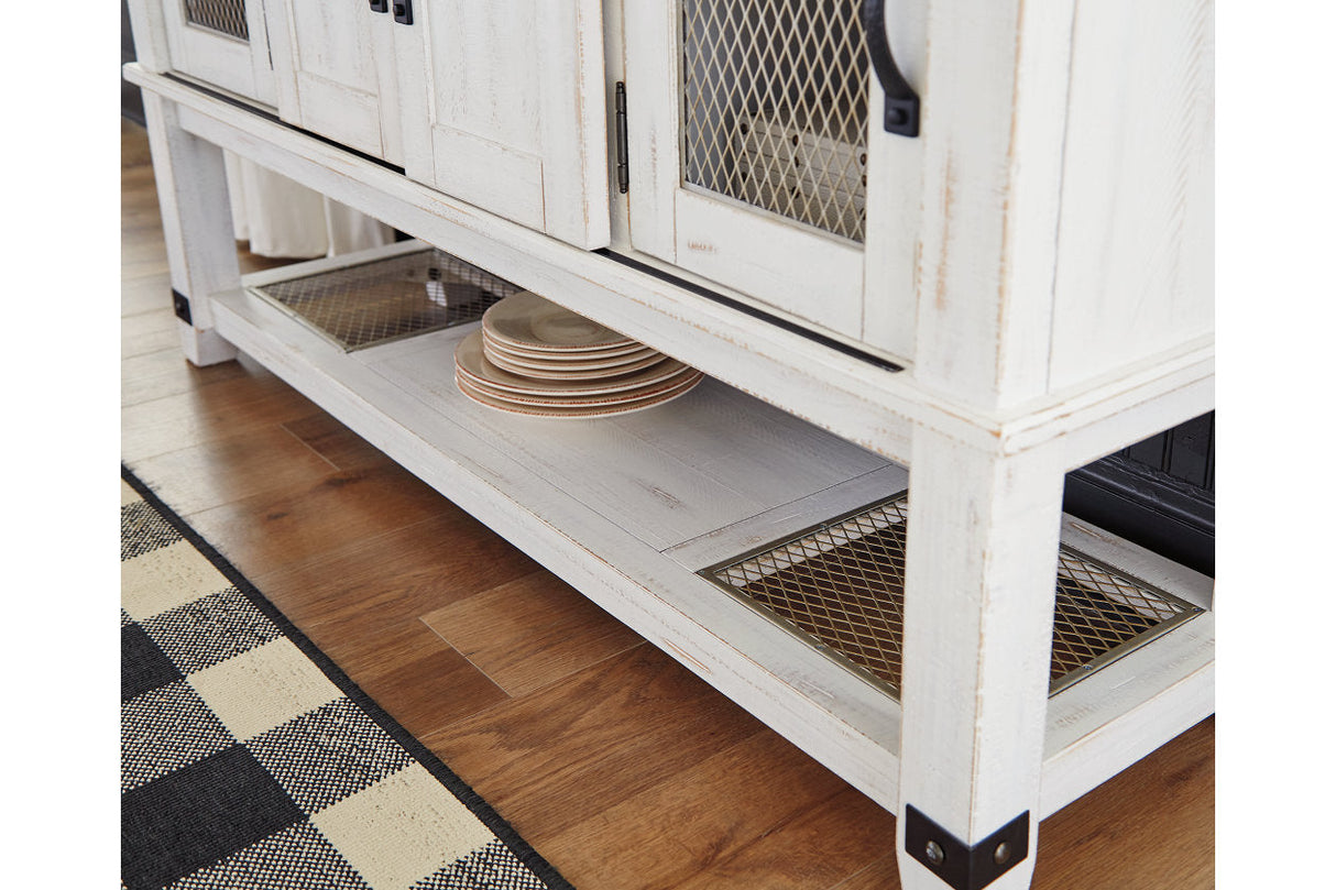 Valebeck White/Brown Dining Server