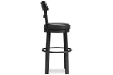 Valebeck Black Bar Height Barstool