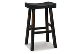 Glosco Black Pub Height Barstool, Set of 2