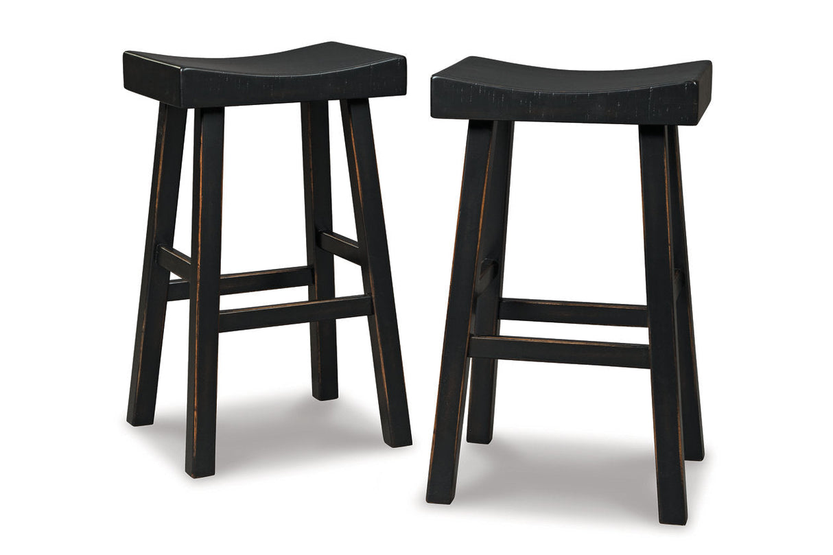 Glosco Black Pub Height Barstool, Set of 2