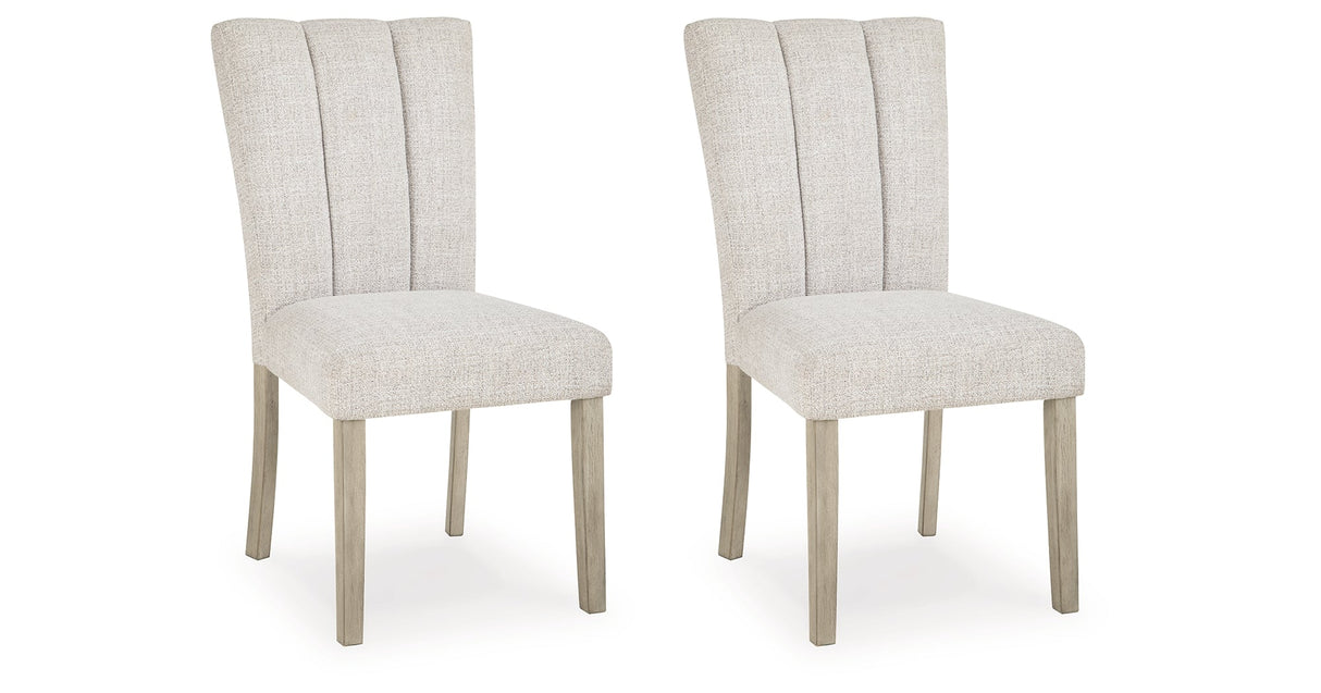 Larawyn Bisque Dining Chair, Set of 2 by Ashley at Eve Furniture