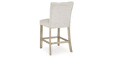 Larawyn Bisque Counter Height Barstool, Set of 2 by Ashley at Eve Furniture