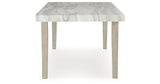 Larawyn Bisque Marble Top Dining Table by Ashley at Eve Furniture