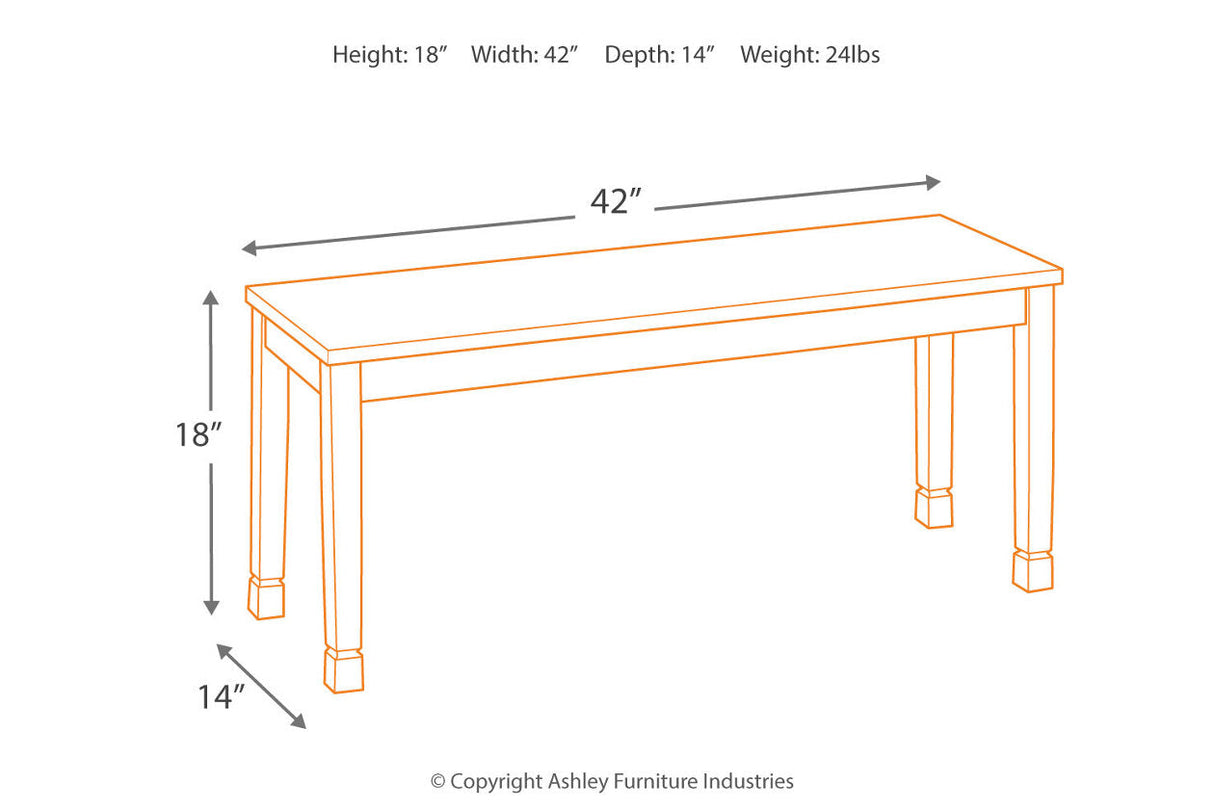 Owingsville Black/Brown Dining Bench