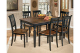 Owingsville Black/Brown Dining Table and 6 Chairs